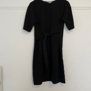 H&M Black Knee Length Dress with Tie